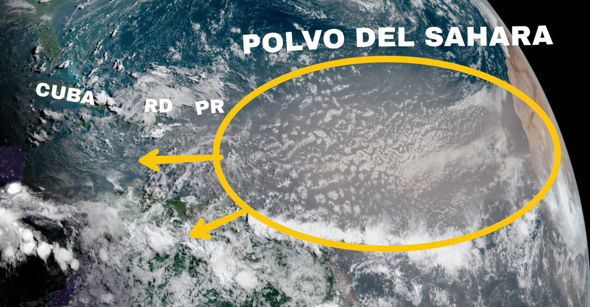 Polvo del Sahara incide sobre el país